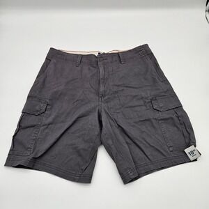 George Men's Charcoal Gray Cargo Shorts Size 34 10 inch Inseam